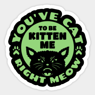 YOU'VE CAT TO BE KITTEN ME Sticker